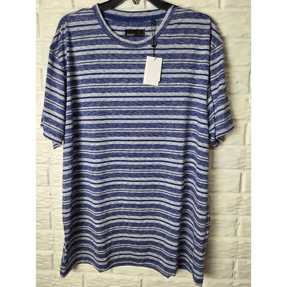 QUIETI short sleeve shirt Men's size XXL Blue colors Polyester NWT